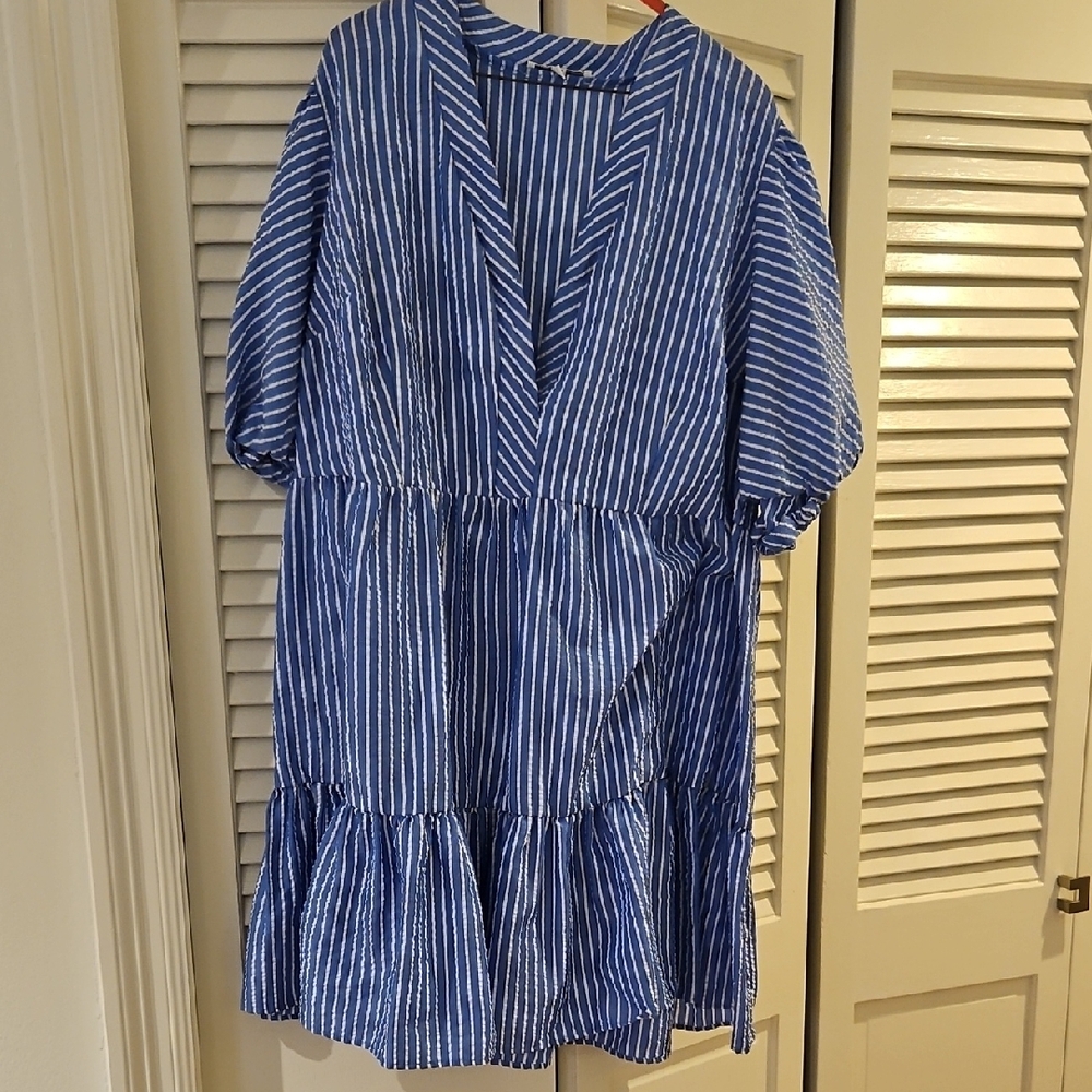 Blue Striped Dress